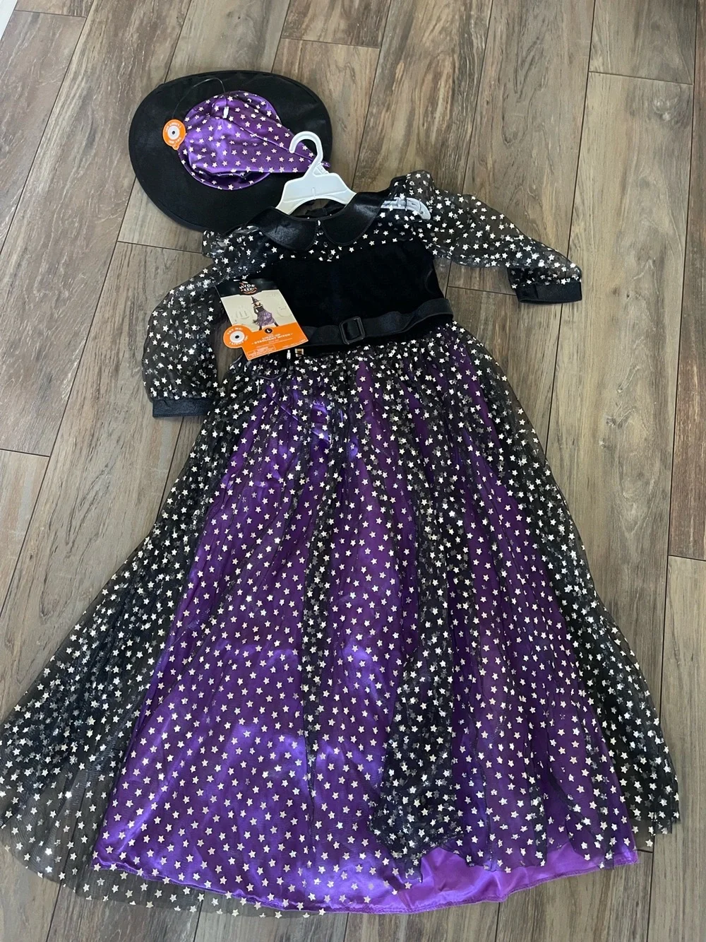 Hyde & EEK! Boutique Light-Up Starlight Witch Costume Dress for girls size L